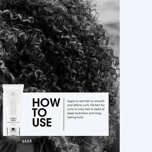 SEVEN Mezzo Define Curl Cream - High Moisture Anti-Frizz Formula with Shea Butter & Argan Oil | 7oz