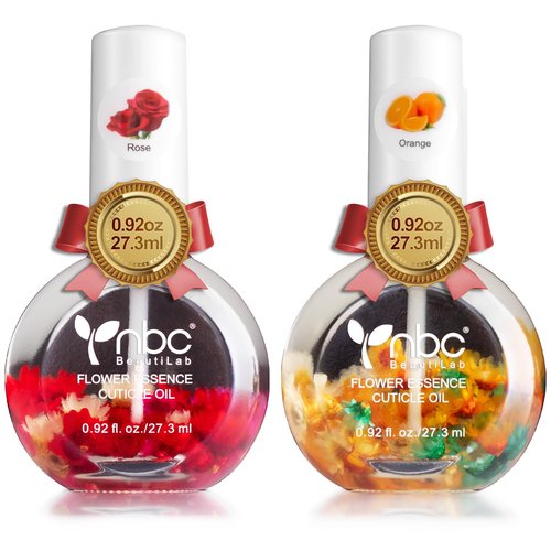 Cuticle Oil, Nail Growth Oil Natural Blend of Jojoba, Vitamin E Nail Cuticle Oil for Repairs Cuticles Overnight Moisturizes and Strengthens Nails Cuticles 2 x 0.92 oz Orange & Rose