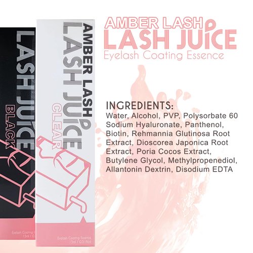 Lash Juice by Amber Lash, 3-in-1 Coating Essence and sealant for Eyelashes with Extensions and or Lift Perm, Protect and Nourish to Promote Healthy Eyelash 10ml / 0.34 fl oz Total(Double Take)