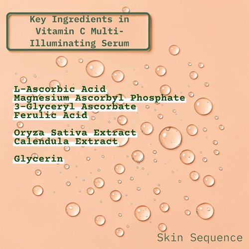 Skiennix Vitamin C Multi-Illuminating Serum - Brightening & Hydrating Anti-Aging Formula | 1 fl oz