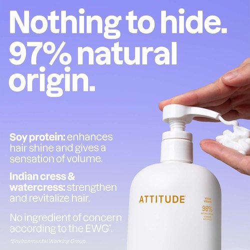 ATTITUDE Volume & Shine Hair Conditioner - Vegan Detangler for Thin Hair, 32 Fl Oz