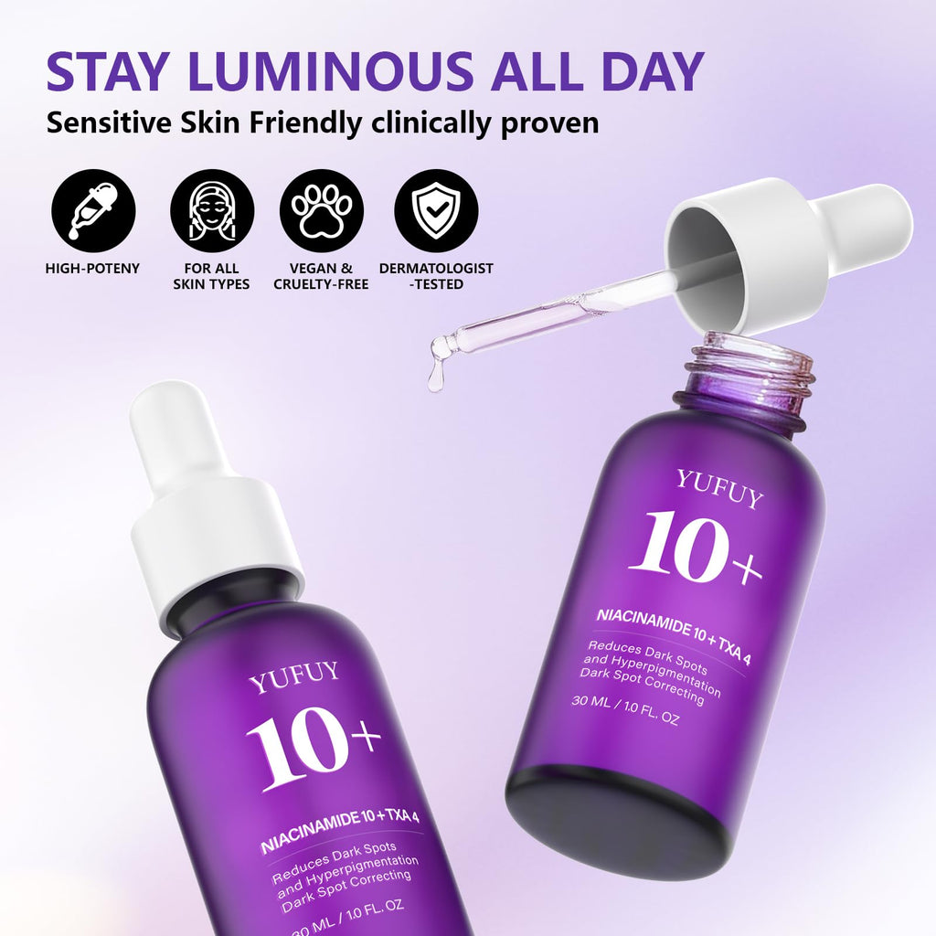 YUFUY Niacinamide 10 + TXA 4 Serum, Hyaluronic Acid, Tranexamic acid, Uneven Tone Care, Facial Serum For Glass Skin, Centella Soothing, Postnatal Skincare, Korean Skin care (30ml/1.01 fl.oz)