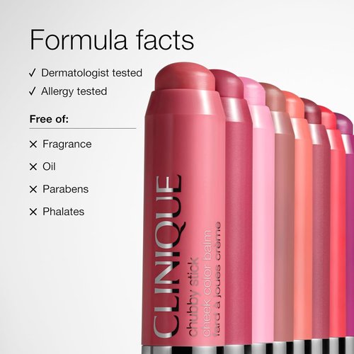 Clinique Chubby Cream Blush Stick - Long-Lasting Cheek Colour Balm | Buildable Glow | Travel-Friendly