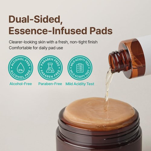ACWELL Licorice pH Balancing Toner Pad - Vegan Cotton Pad, Double-sided Toner Pads for Blemish and Soothing Care - Korean Daily Skincare - Improves Uneven Skin Tone, 70pads, Transparent