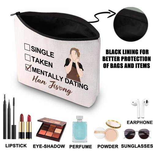 JNIAP Stay Han Makeup Bag Stay Quokka Gifts Single Taken Mentally Dating With Han Gifts Stay Member Gifts (WITH HAN mb)