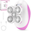 Electric Razors for Women, Anti-Slip Electric Rotary Shaver for Women Legs, Rechargeable Waterproof Body Shaver, Ideal Travel Lady Trimmer Hair Remover for Underarms Armpits &Bikini Area, Cherry