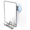 Luxo Shower Mirror, Shower Mirror fogless for Shaving with a Removable Razor Holder - Shaving Mirror for Shower with a Powerful Suction Cup - Shatterproof fogless Mirror for Shower (Chrome)