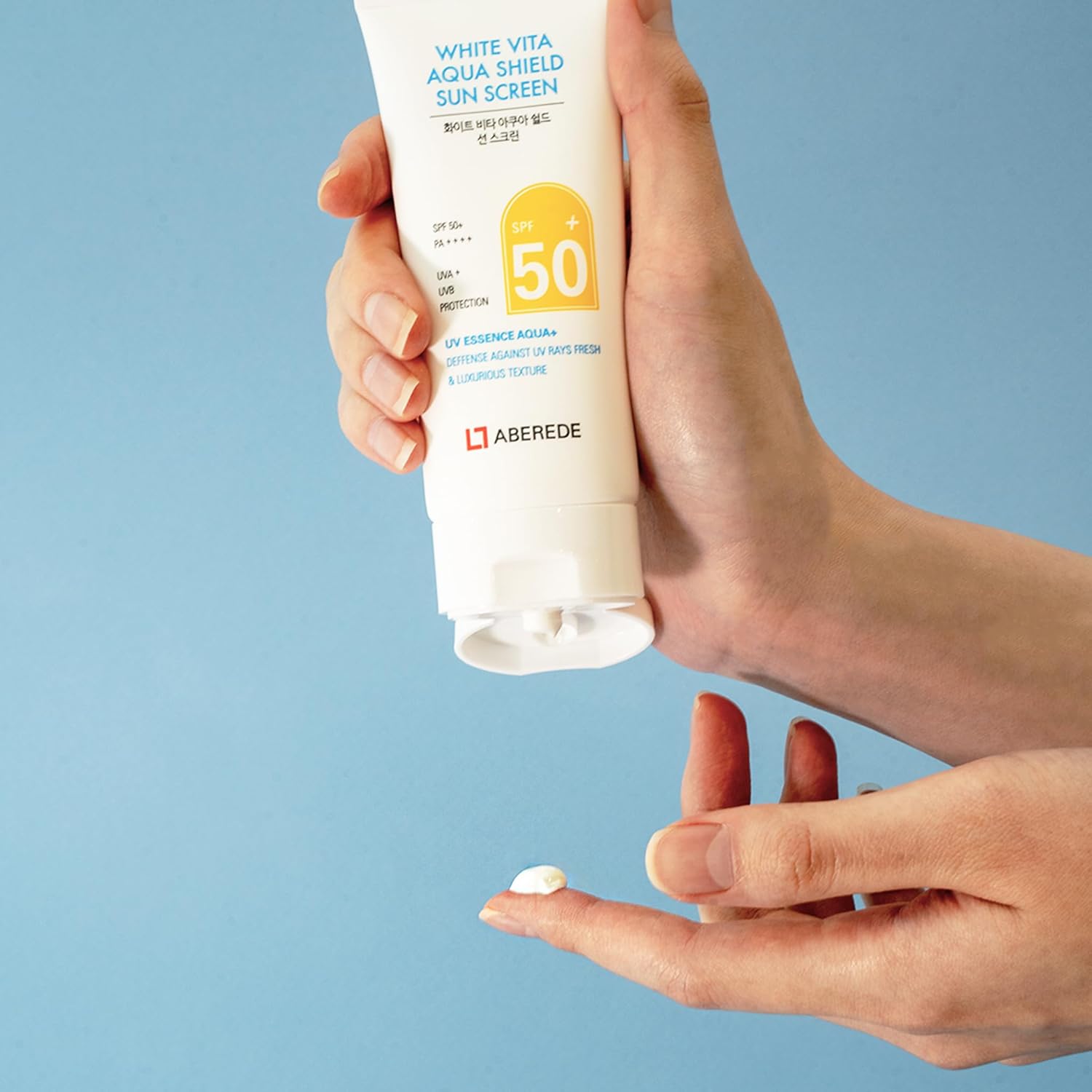 Vita Aqua Korean Sunscreen SPF 50+ | Lightweight Hydrating Sunblock with No White Cast - 1.69 fl oz/50ml