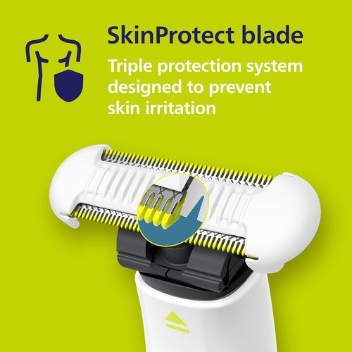 Philips Norelco OneBlade Intimate Grooming - Trim & Shave with Extra Skin Protection | Model QP1924/70