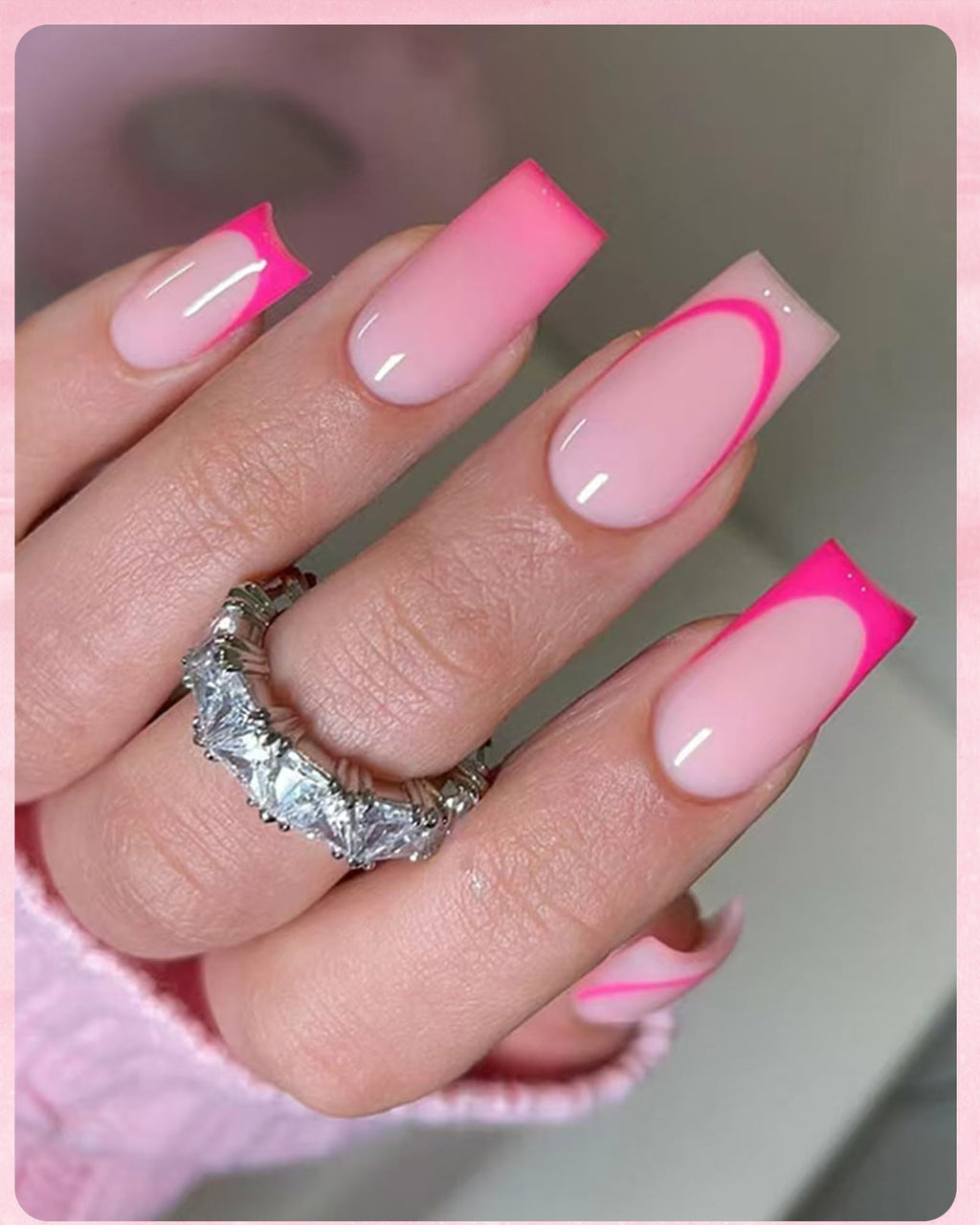 Zhousiart Square Nail Tips, 600pc Medium Gel Nail Tips Square Shape Clear Fake Nails Tips 12 Size Soft Gel Nails for Acrylic Nail Extension, Press on Nails Making