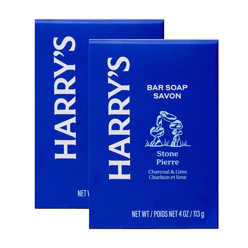 Harry's Bar Soap for Men - Stone Scented Body Soap Bars, 4 oz Each | 2 Pack