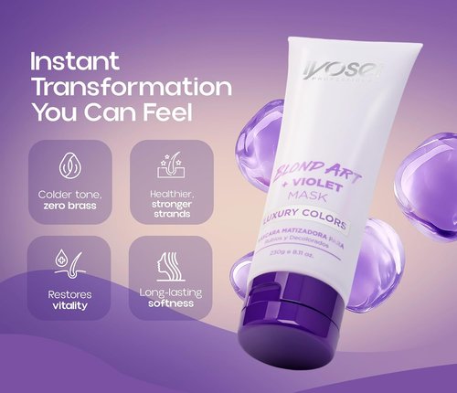 Professional Blond Art+ Purple Toner Mask - Violet Conditioning Treatment for Blonde & Silver Tones