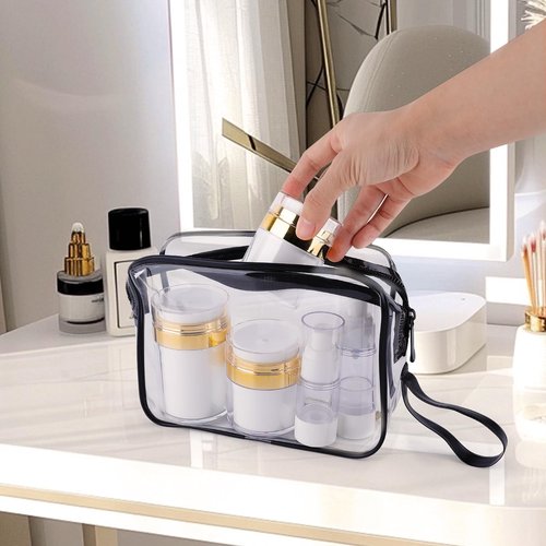 KOUWICH 20 Pack Airless Pump Jars Set, 3.34/1.7/1/0.5/oz Refillable Travel Size Containers, Gold Travel Bottles Empty Lotion Container, Glass Jars for Toiletries Moisturizer Container