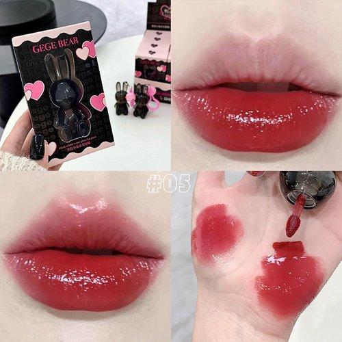 Petansy Cute Rabbit Lip Gloss Set - Moisturizing, Hydrating, Non-Stick | Plumping Lip Tint & Balm