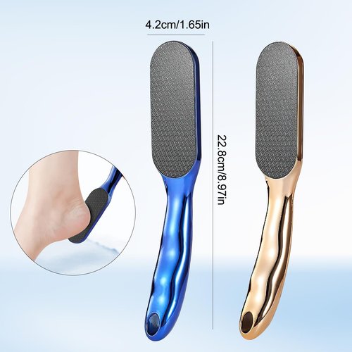 Veinsgrain Foot File, Nano Glass Foot File, Hard Skin Remover Nano-Glass Foot File, Veins Grain Foot File, Professional Foot Care Tools, Pedicure Tool for Smooth Feet (Blue)