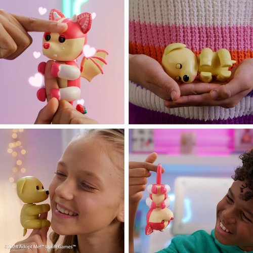 Adopt Me! | Fingerlings Strawberry Shortcake Bat Dragon - Legendary Interactive Pet with 40+ Sounds (Ages 5+)