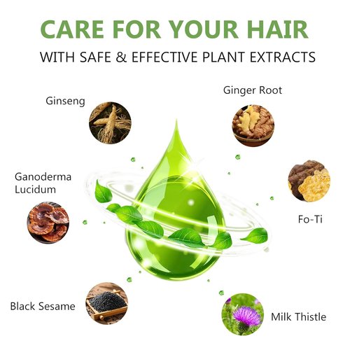 HIS&HERCHOICE Light Brown Hair Dye Shampoo - 3-in-1 Gray Coverage | Ammonia-Free, Herbal Ingredients