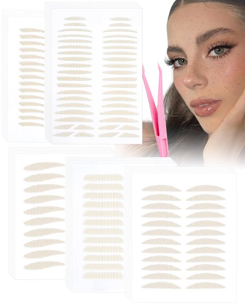 EMEDA Double Eyelid Tape 5 Sizes 700PCS Instant Lift Strips Invisible Natural Breathable Waterproof for Hooded Droopy Heavy Single Uneven Eyelids Ultra-Thin, Strong Hold(01)