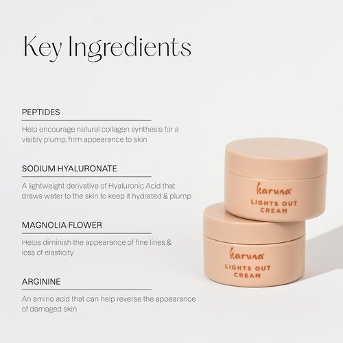 Karuna Night Cream - Anti-Wrinkle Moisturizer with Magnolia, Peptides & Hyaluronic Acid | 50 ml