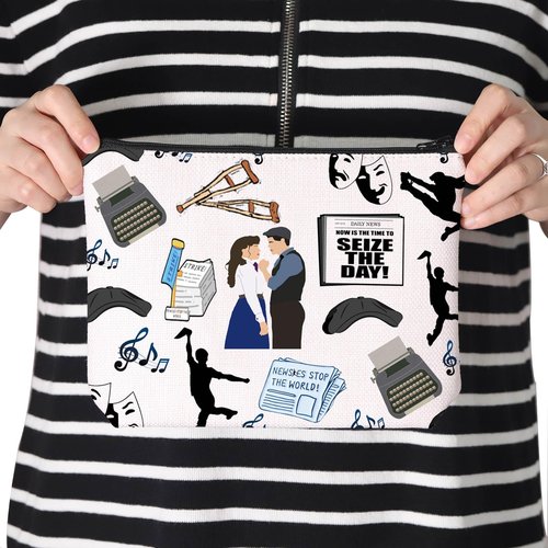 TSOTMO Theatre Lovers Musical Themed Makeup Bag Musical Inspired Gift Drama Actor Actress Gifts(Musical THE DAY)