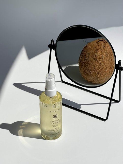 Olivia Care Tahitian Coconut Nourishing Body Oil, 4 fl oz, For All Skin Types