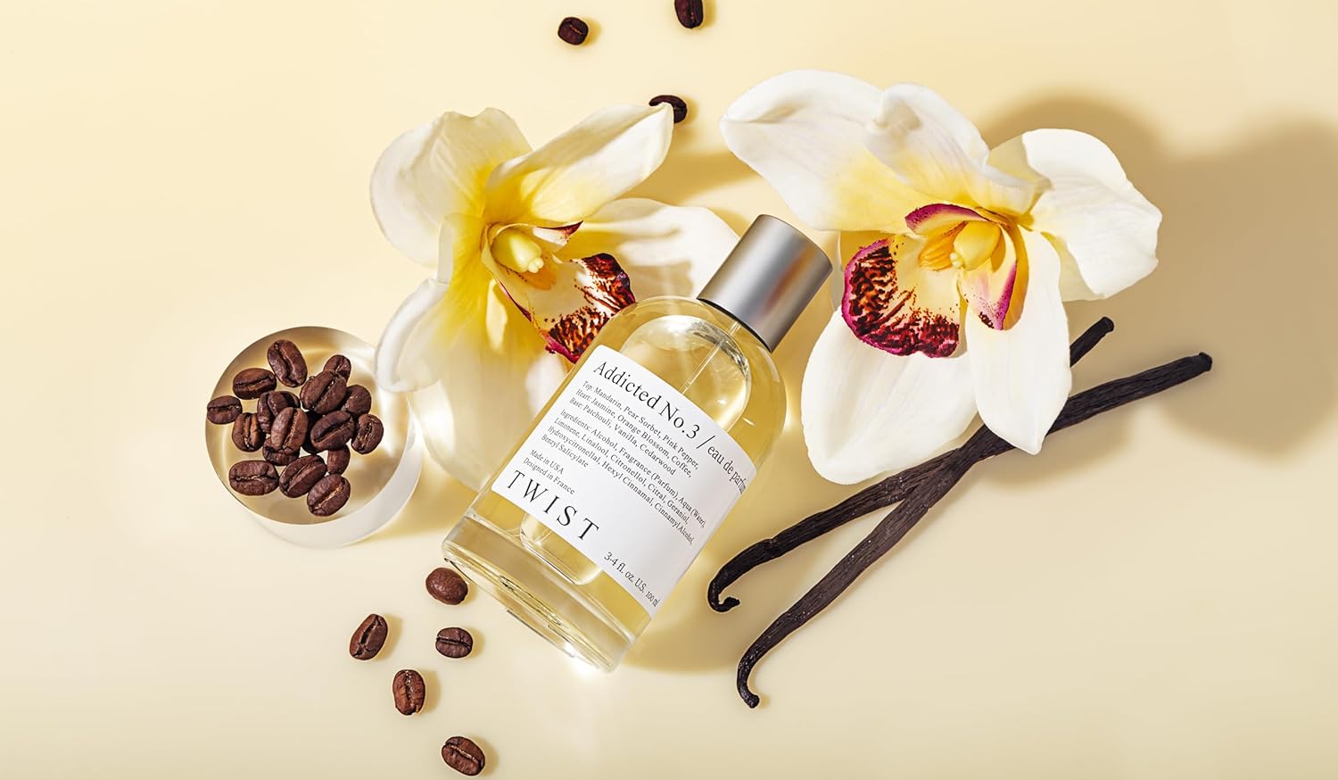 Twist Addicted No. 3 Eau De Parfum - Long-Lasting Amber & Vanilla Fragrance for Women | 100 ml
