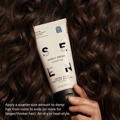 SEEN Curly On The Go Kit - Fragrance-Free Curl-Defining Hair Bundle for Sensitive Skin | Anti-Frizz & Heat Protectant