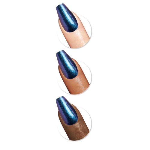 Sally Hansen Perfect Press-On Nails - Coffin Shape | Easy Application, Non-Damaging | 30 Nails, Glue & Tabs | HYP-Nautical
