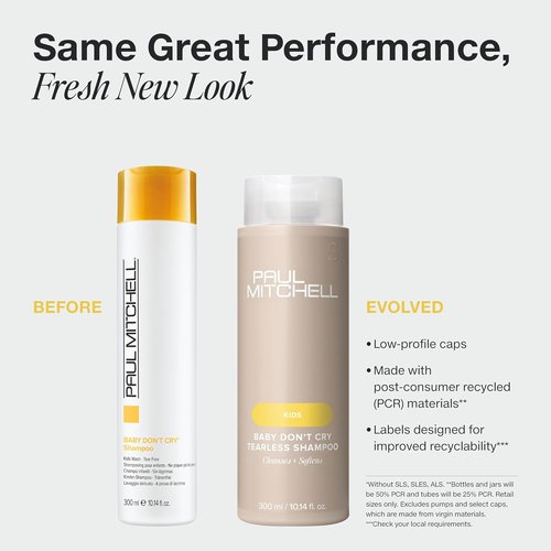 Paul Mitchell Baby Don’t Cry Shampoo - Tear-Free Formula That Cleanses & Softens Hair for Kids