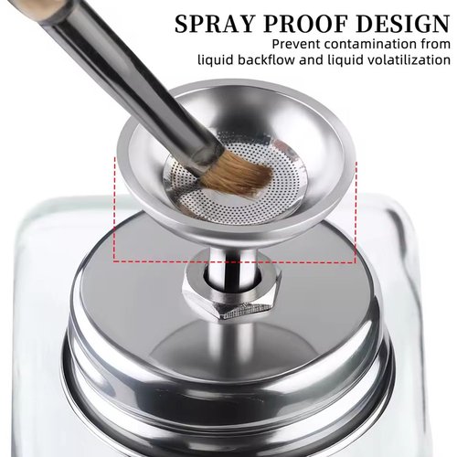 Misforu 6 Oz/ 180ml Glass Push Down Pump Dispenser Bottle With Cap Push Down Glass Empty Pump Dispenser for Alcohol Makeup Clear Refillable Bottle Hand Pumping Press Container (1pcs - Square Shaped)