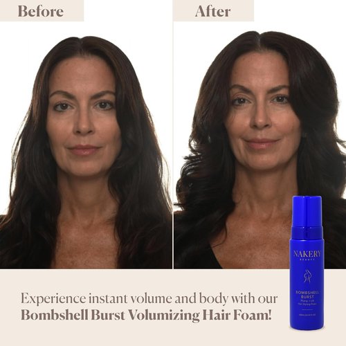 Nakery Bombshell Burst Hair Foam - Volumizing Mousse for Curly & Straight Hair | Lightweight Formula with Biotin & Keratin