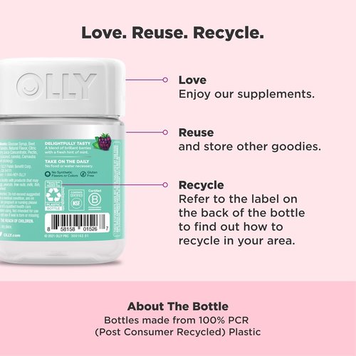 OLLY Flawless Complexion Gummies - Clear & Healthy Skin Support with Vitamins E, A, Zinc | 50 Count