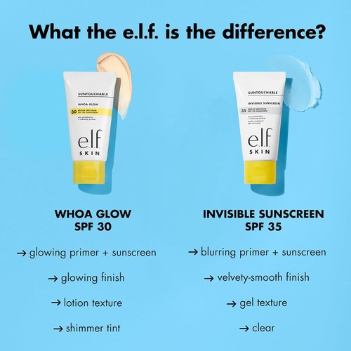 e.l.f. SKIN Suntouchable Invisible SPF 35 - Lightweight Gel Sunscreen & Makeup Primer | Vegan & Cruelty-Free