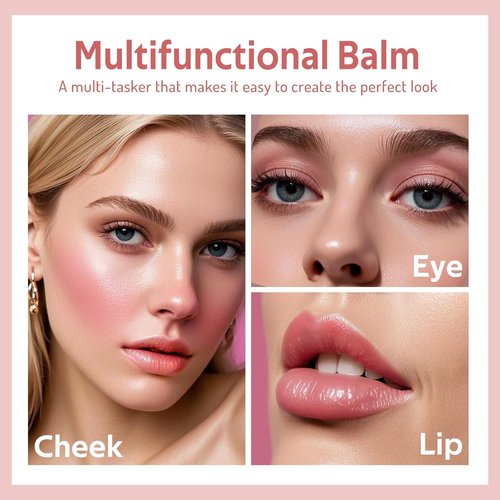 Bayfree Multi Cream Blush Set - Lightweight Hydrating Blush & Brush for Radiant Cheeks | Pink Sakura