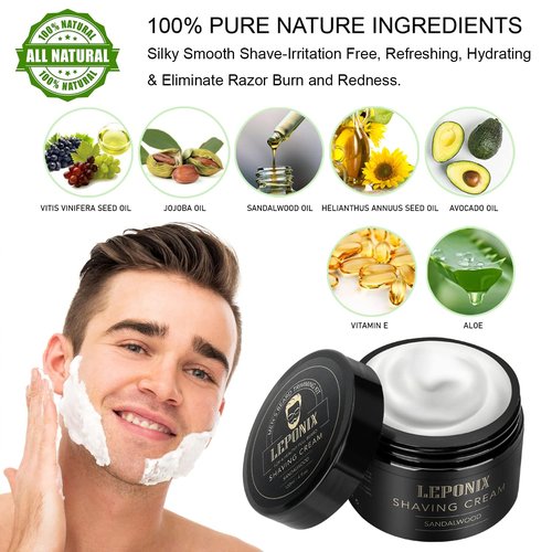 Mens Shaving Kit, The Ultimate Secret Santa Gift Set - Include Shaving Soap, Brush, Cream & Bowl – Premium Aftershave Christmas Gift Set for Him, Husband, Boyfriend – Ideal Grooming Essentials