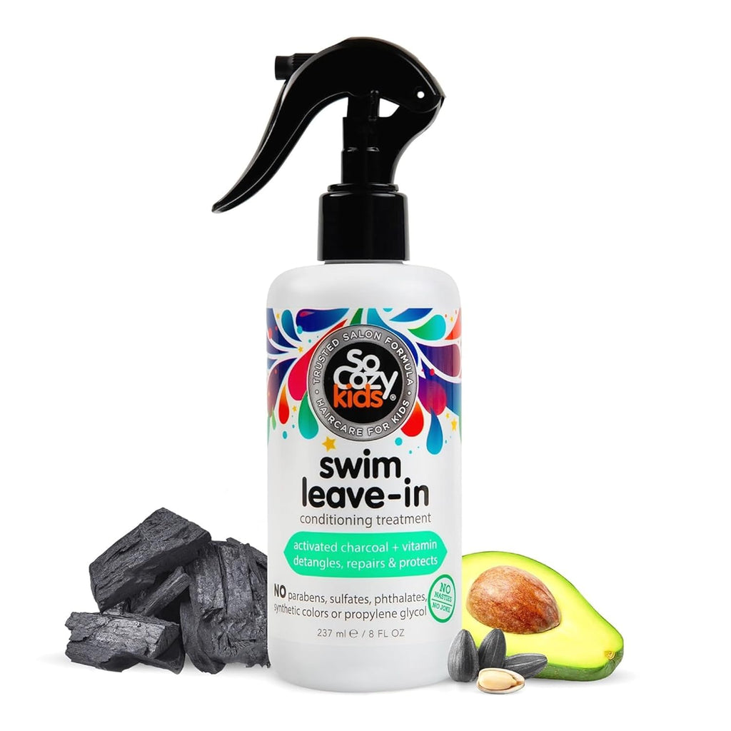 SoCozy Swim Leave-In Conditioner Spray - Protects & Repairs Kids' Hair from Pool & Sun Damage | 8 Fl Oz