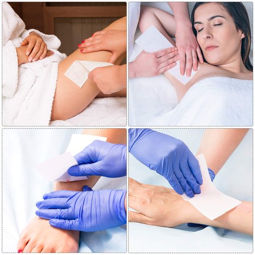 Maitys 1000 Pieces Non-woven Wax Strips for Body Facial Hair Removal Beauty Waxing Sheets Soft Wax Strips for Women Men Leg Face Chest Back Eyebrow Armpit and Bikini, 2.8'' x 7.9'' and 1.5'' x 3.9''