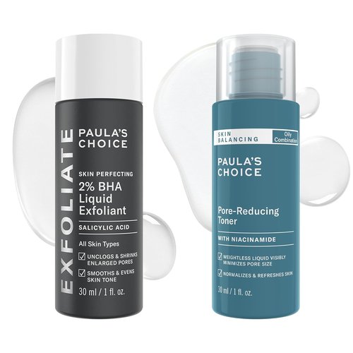 Paula's Choice SKIN PERFECTING 2% BHA Liquid Exfoliant - Salicylic Acid Facial Exfoliator & Pore Toner Set | Travel Size 1oz