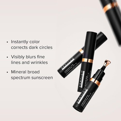 DRMTLGY Luminous Eye Corrector SPF 41 - Hydrating Tinted Cream for Dark Circles - Medium, 0.25 fl oz / 7 mL