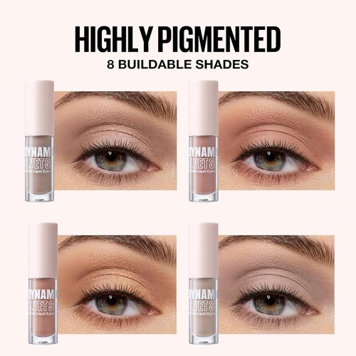 Erinde Liquid Eyeshadow - Matte Waterproof Cream Formula | 8 Buildable Colors for Long-Lasting Eye Makeup