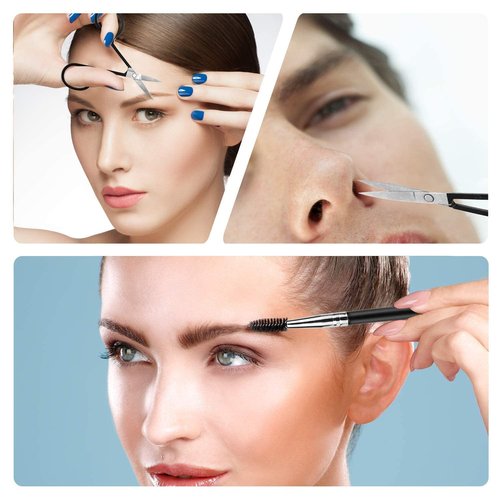 Eyebrow Tweezers Set 6 PCS, Professional Stainless Steel Eyebrow Tweezers Kit for Women/Men, Great Precision Tweezers Set for Eyebrow/Facial Hair Removal/Ingrown Hairs/Splinter/Tick Remover by MAYKI