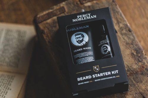 Percy Nobleman Beard Starter Kit, A Beard Grooming Kit Containing Beard Oil and Wash, 30ml / 75ml
