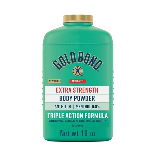 Gold Bond Medicated Body Powder - Talc-Free Extra Strength for Cooling Itch Relief | 10 oz.