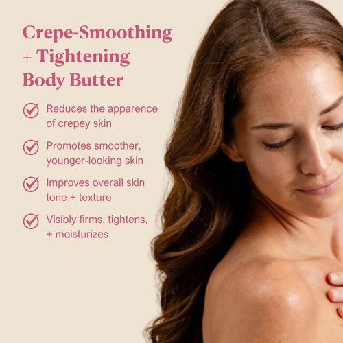 Nakery Skin Toning Body Butter for Women - Firming Body Lotion for Women - Peptide Infused Body Lotion for Crepey & Sagging Skin - Firming Lotion for Neck, Arms & Legs - Cabana Sunset