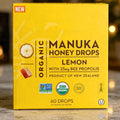 Regine Switzerland Organic Manuka Honey Lemon Drops - Soothing Lemon Flavor | 60 Count Value Pack with 25mg Bee Propolis - USDA Organic, Non-GMO