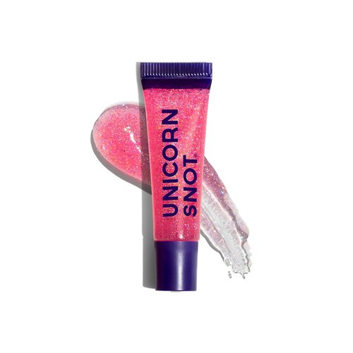 UNICORN SNOT Holographic Glitter Lip Gloss - Sparkly Vegan Formula for Shimmering Lips | 0.37 fl oz (Flamingo Pink)