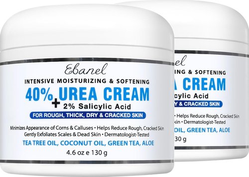 Ebanel Urea Cream 40% with Salicylic Acid - Intensive Foot Cream for Dry, Cracked Skin | 2-Pack