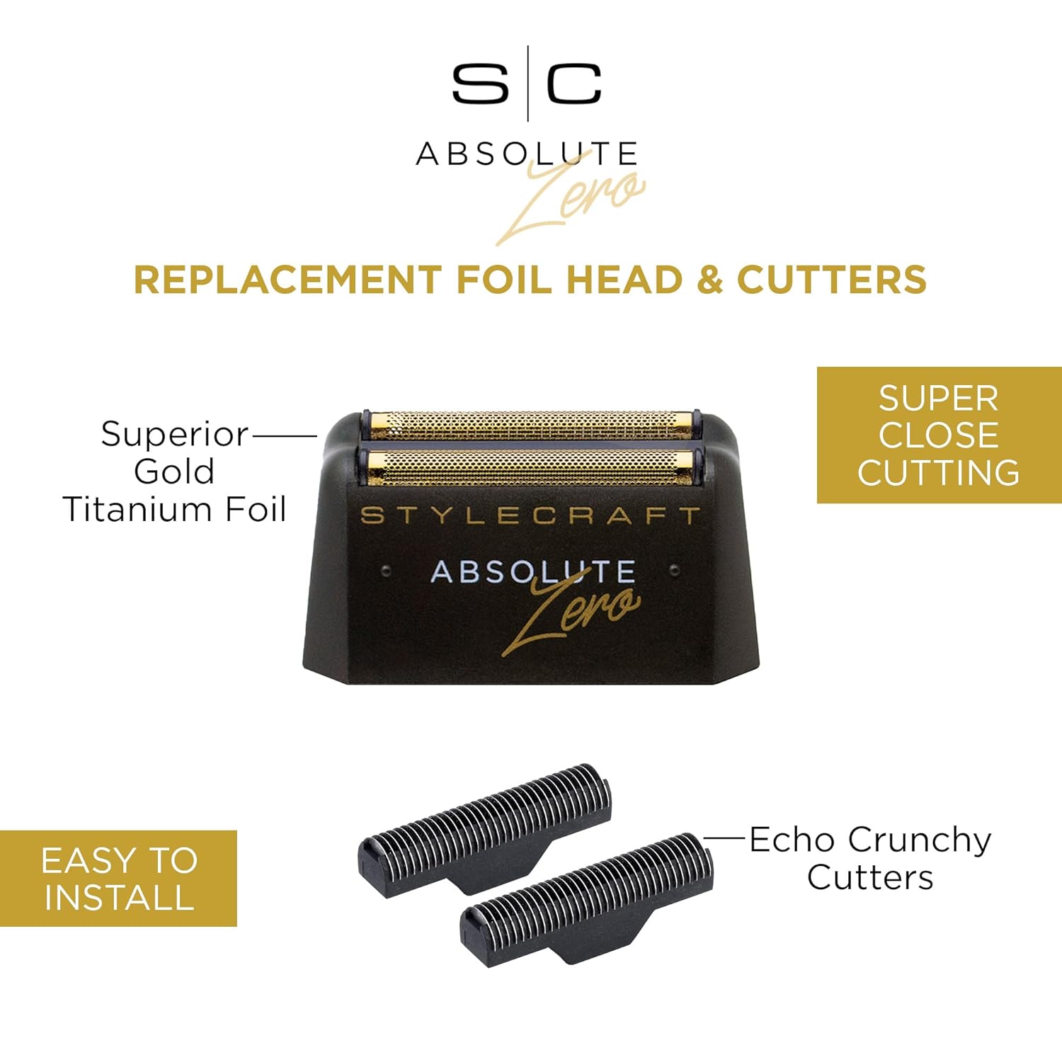 StyleCraft Absolute Zero Foil Shaver - Close, Smooth Shave with Retractable Trimmer | USB-C, Cord/Cordless, Lightweight