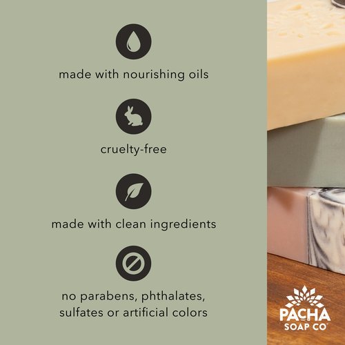 Pacha Soap Co. Body Lotion - White Blossom & Fig, Hydrating & Nourishing Formula with Clean Ingredients and Essential Oils, Dye Free, SLS Free, Paraben Free, Made in the USA, 2-Pack (16 fl oz Each)