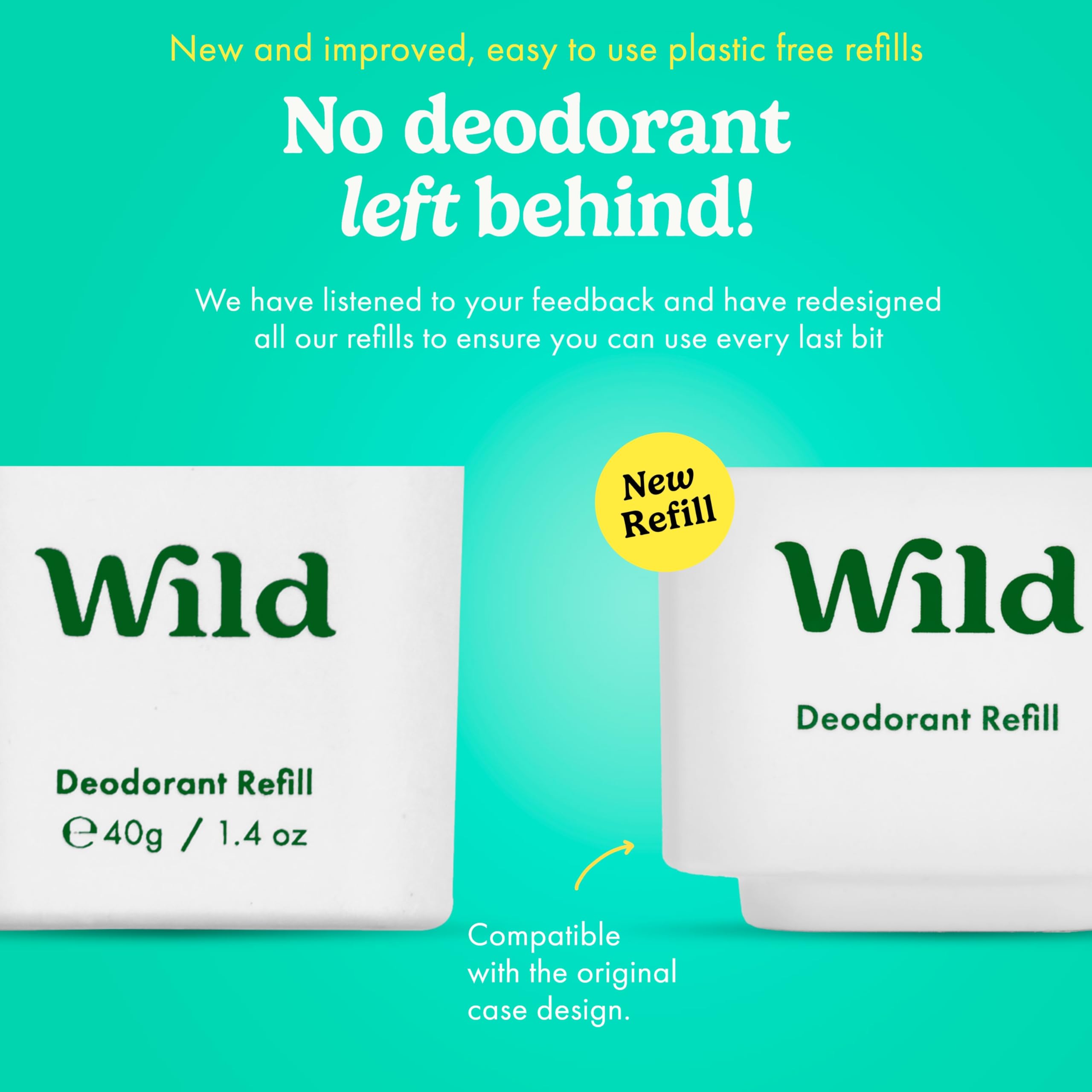 Wild - Refillable Deodorant Variety Pack with Clean Fresh Scents - Aluminum Free - Scents Include Fresh Cotton & Sea Salt, Ocean Mist & Thunderstorm - Long Lasting Protection